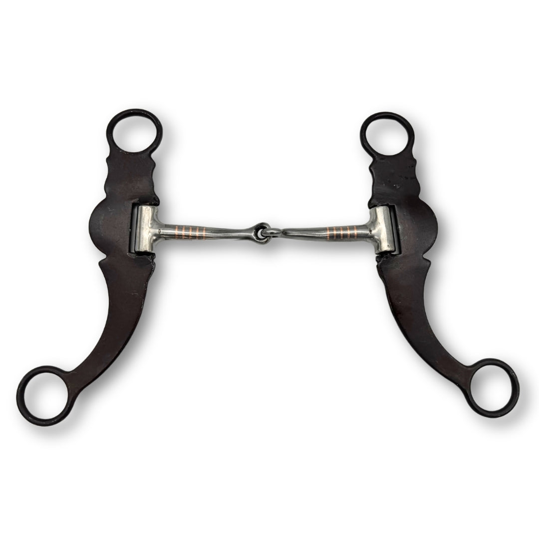 Mors western de show à branches gravées, sweet iron, 12,5 cm