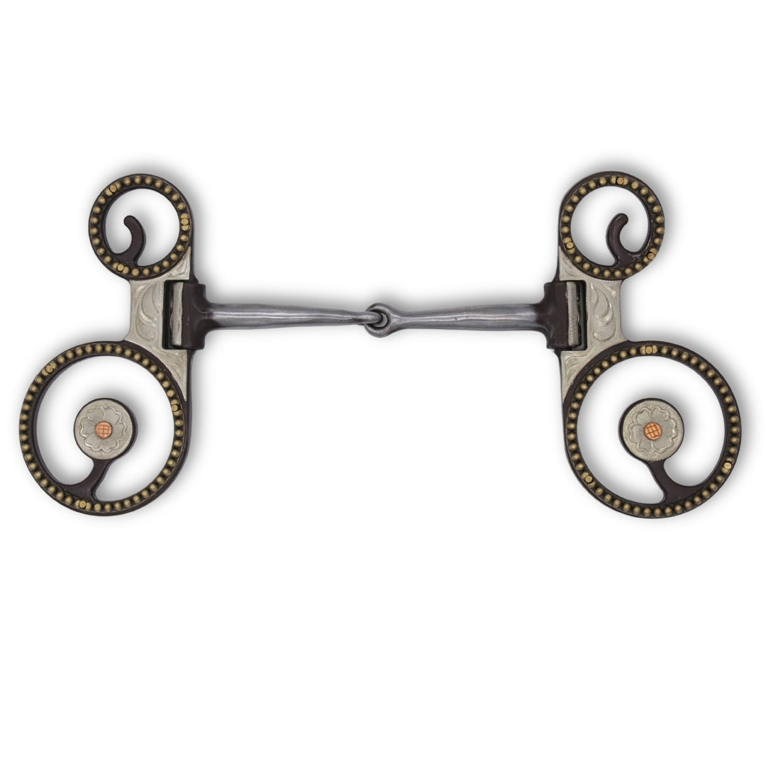 Mors western colt breaker simple brisure, branches courtes, 13,5 cm