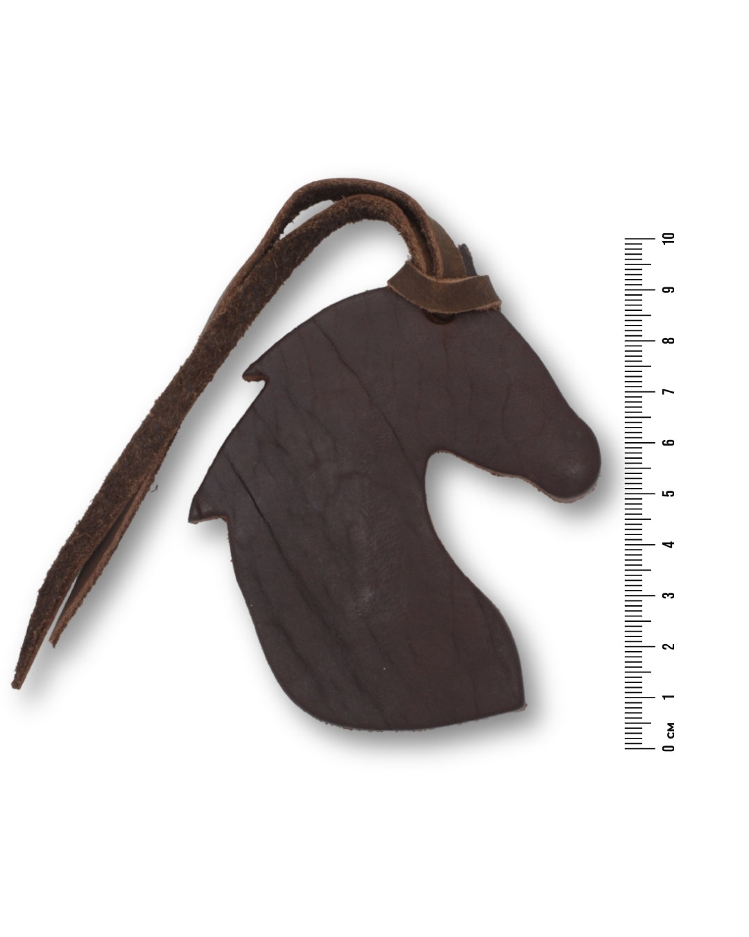 Porte-clés en cuir tête de cheval, env. 10 cm