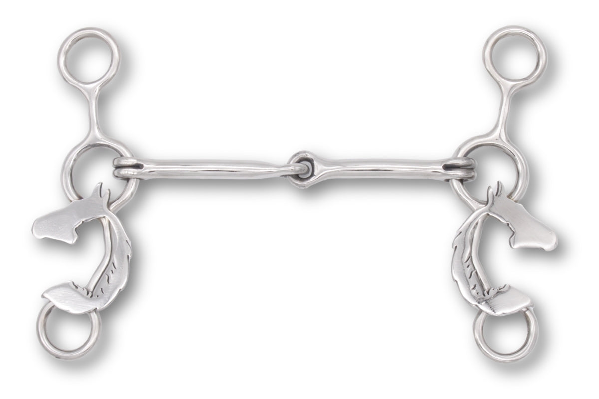 Mors western d'entraînement à branches, simple brisure, 12,5 cm