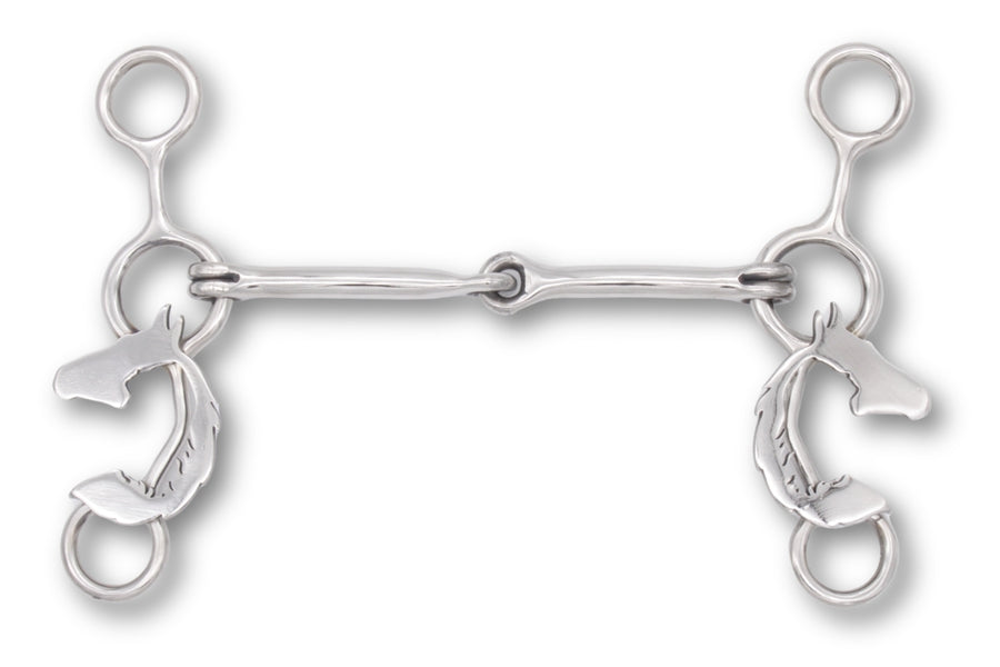 Mors western d'entraînement à branches, simple brisure, 12,5 cm