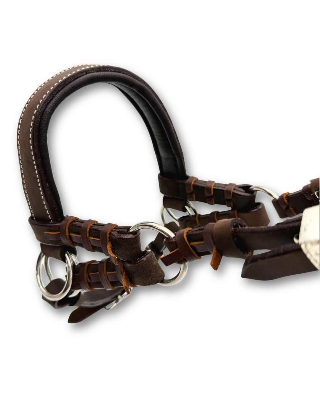 Side-pull western deux oreilles rembourré, cuir marron foncé