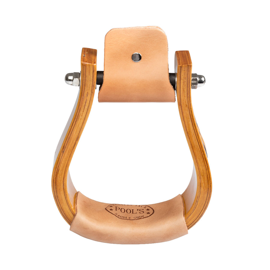 Étriers western Pool's en bois à motif navajo