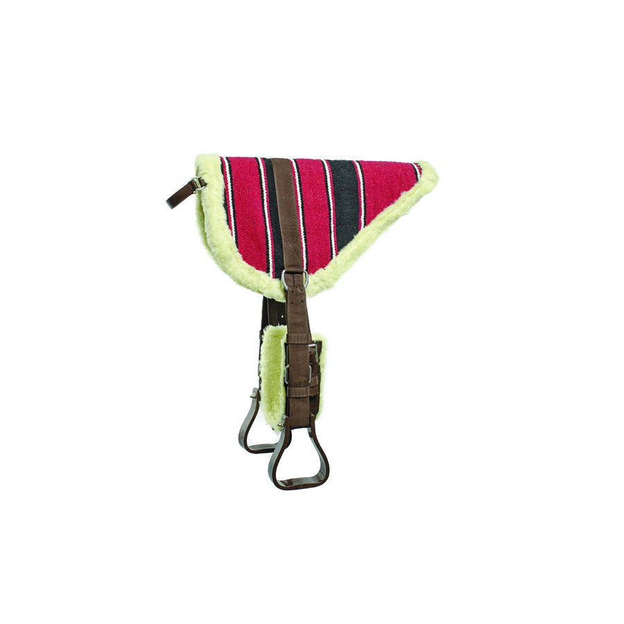 Bareback navajo en coton avec doublure laine synthétique, étriers et sangle