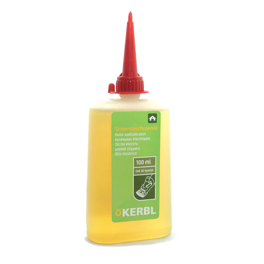 Huile pour tondeuse Kerbl avec bec de précision, 100 ou 500 ml