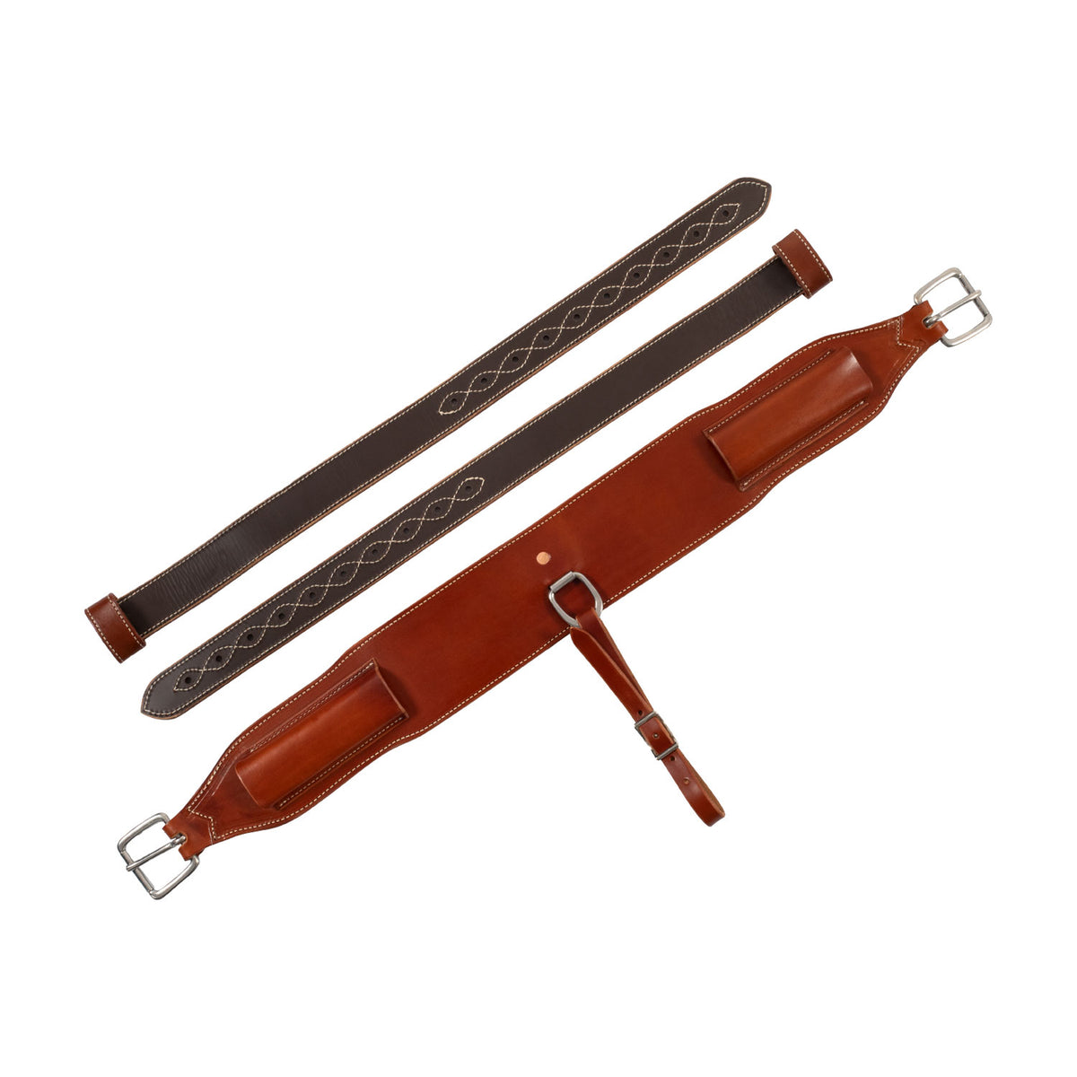 Sangle arrière western Westwood en cuir, boucle acier