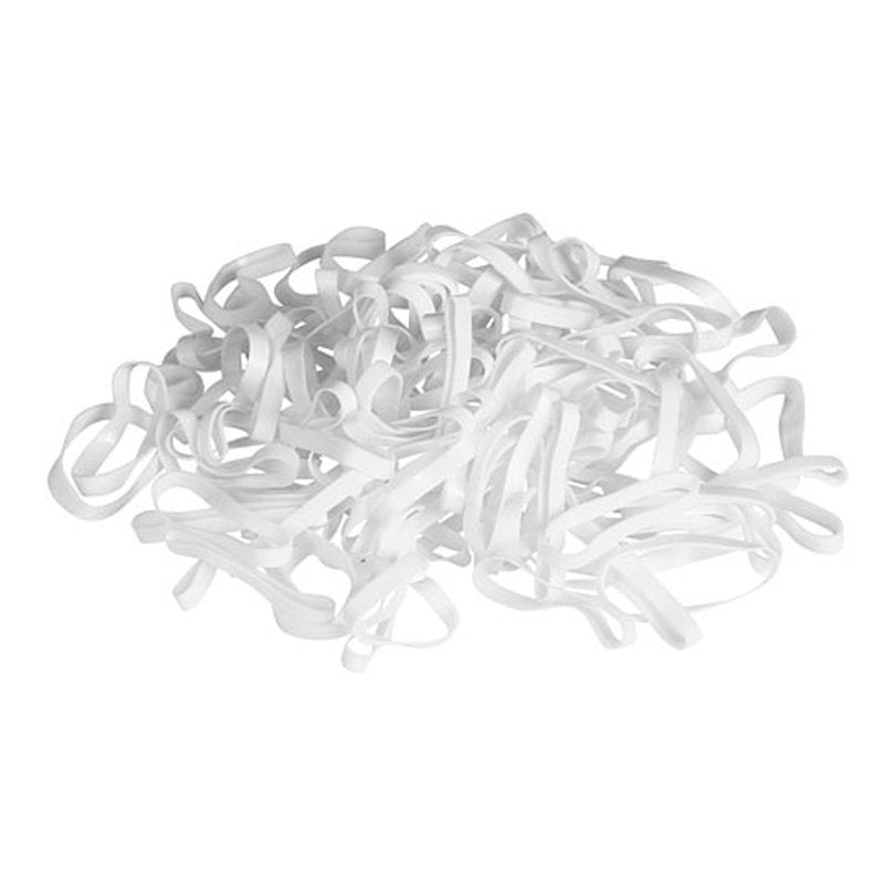 Élastiques crinière larges Covalliero en silicone, blanc, 500 pièces