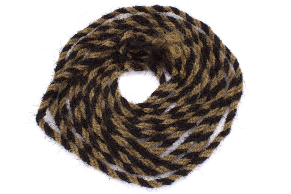 Mecate western en crin de cheval bicolore, 5/8 de pouce, 7,9 m