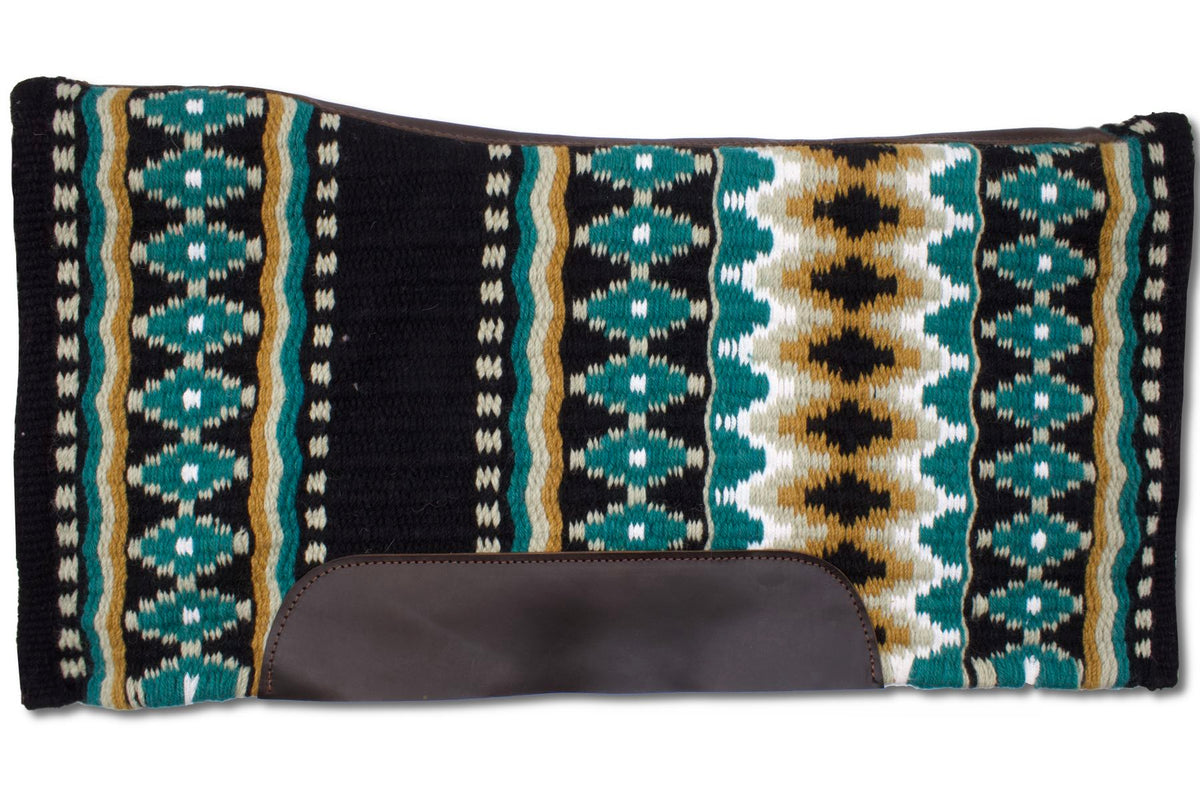 Tapis western feutre 100 % laine et blanket cousus, découpe garrot