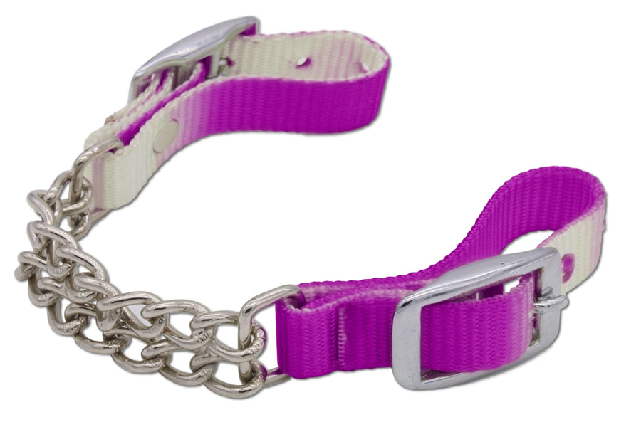 Gourmette western en nylon bicolore dégradé, réglable des deux côtés