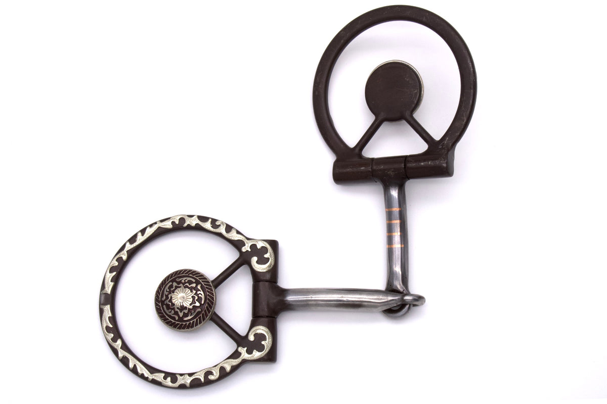 Mors western filet sweet iron avec conchos décorés, 12,5 cm