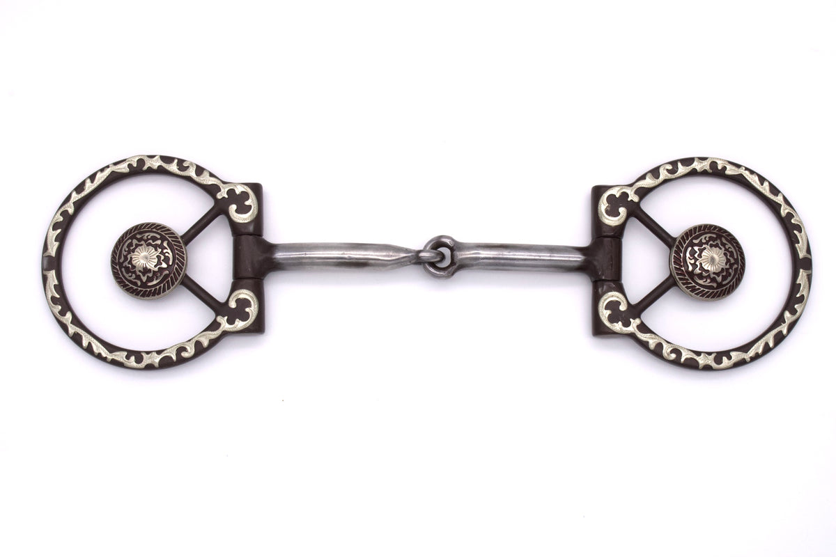 Mors western filet sweet iron avec conchos décorés, 12,5 cm