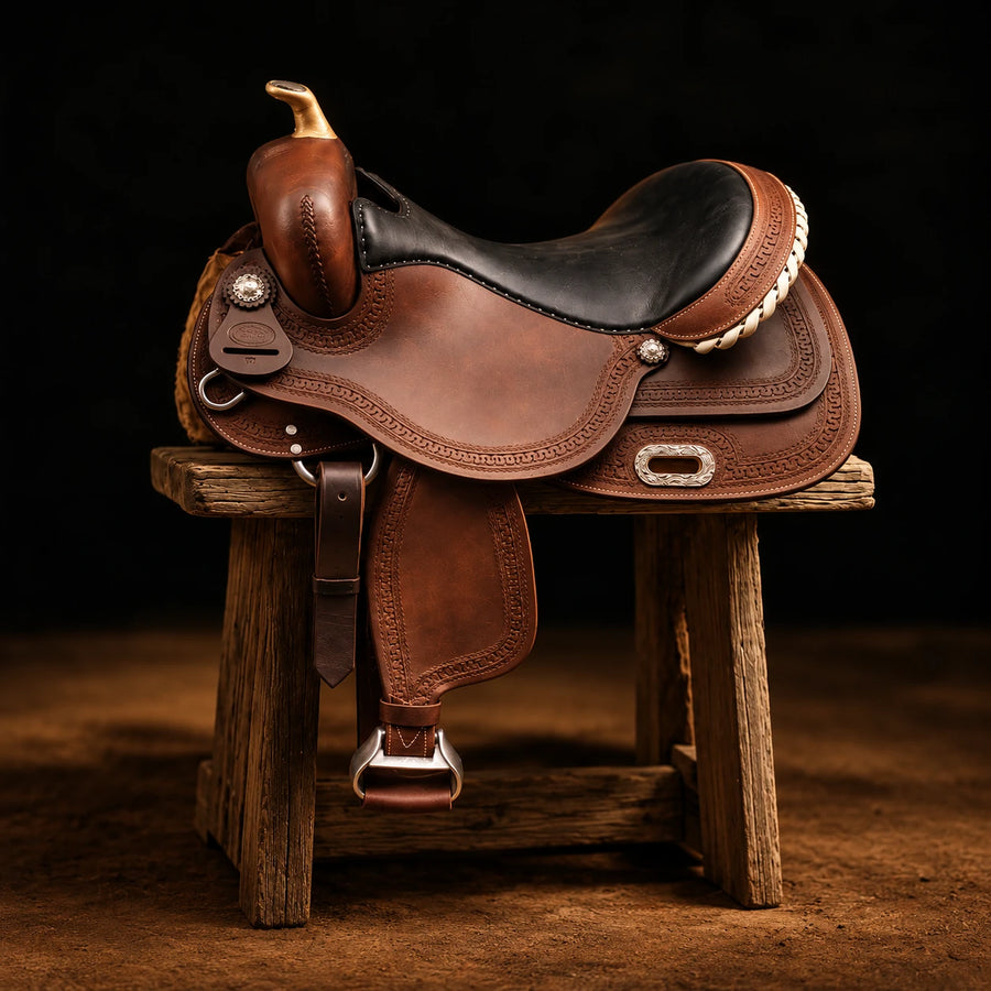 Selle de reining Denver Quarter – vue d'ensemble (photo d'atelier)