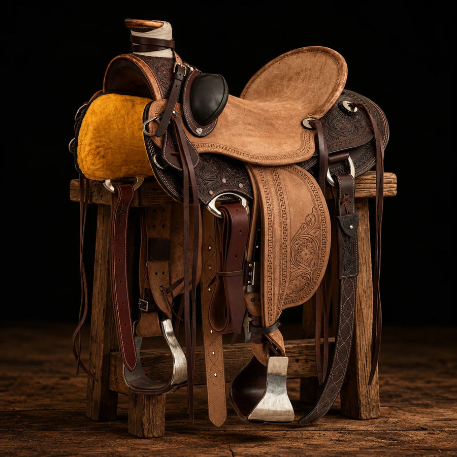 Selle western Wade Ranch Pool's reverse – vue d'ensemble (photo d'atelier)