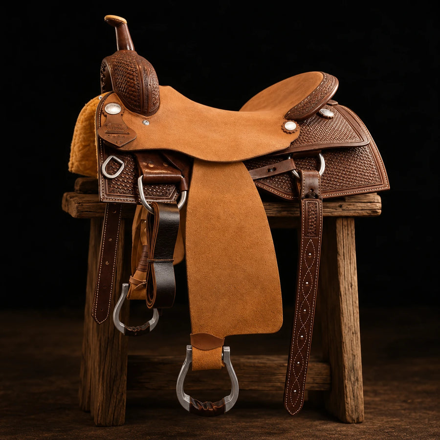 Selle de cutting Pool's Genuine Cutter 7070 – vue d'ensemble (photo d'atelier)