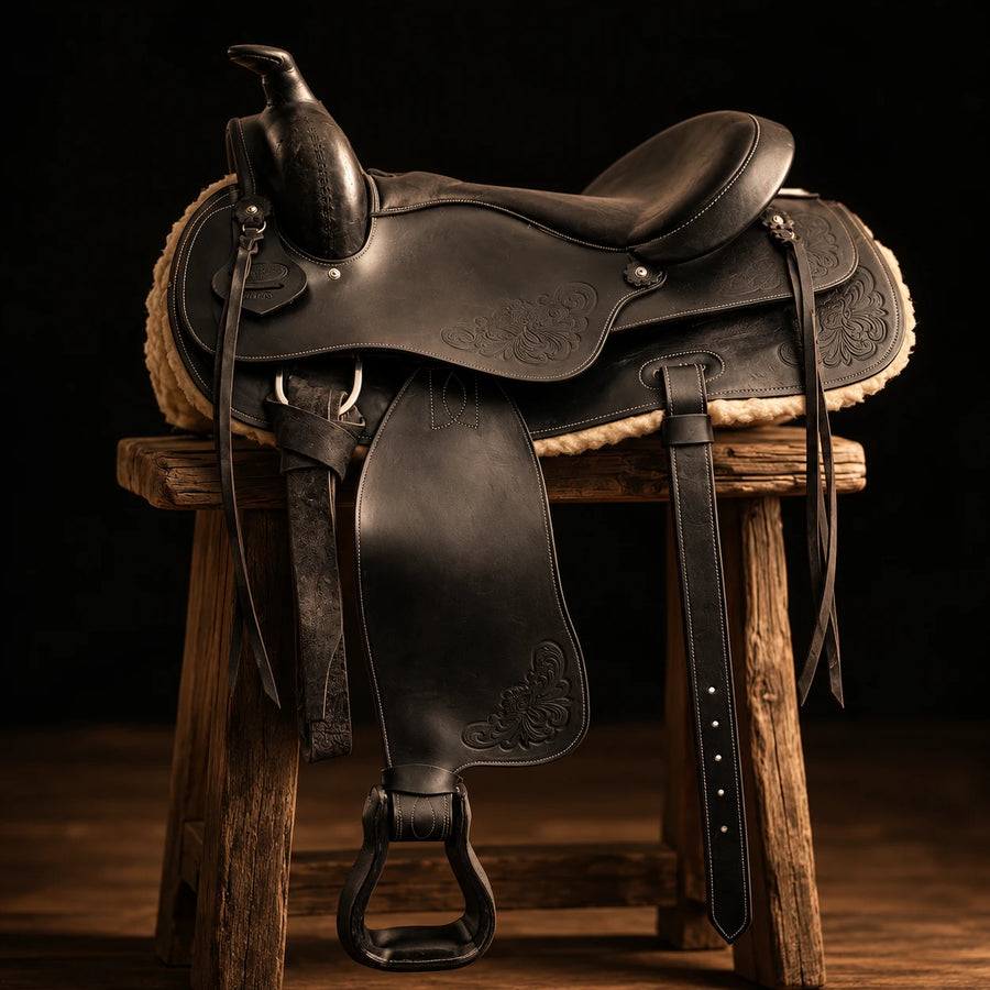 Selle western all-purpose Red Horns – vue d'ensemble (photo d'atelier)
