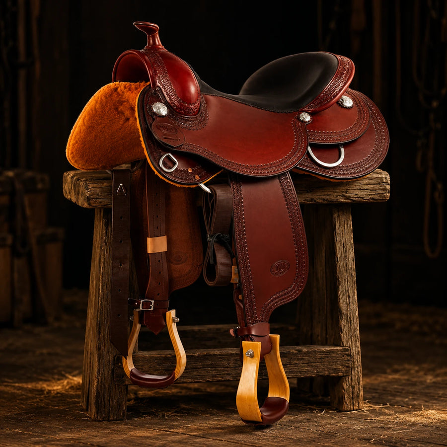 Selle western Westwood Basic bordure Small Butterfly #14 – vue d'ensemble (photo d'atelier)